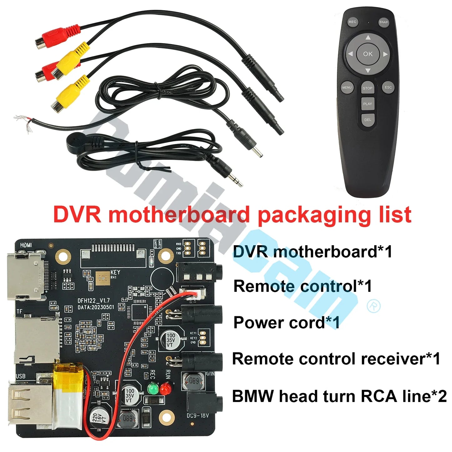 Wholesale,support OEM 1CH DVR Video Recorder Motherboard 1080P HD AHD TVI camera Mini DVR HDMI Output 1080P Support H.265 DMA122