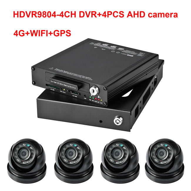 4G WIFI GPS Security DVR HDVR9804 Mini Mobile DVR with SD Card Slot 4CH HDD Video Record System AHD HDVR Car Bus Truck Vehicle