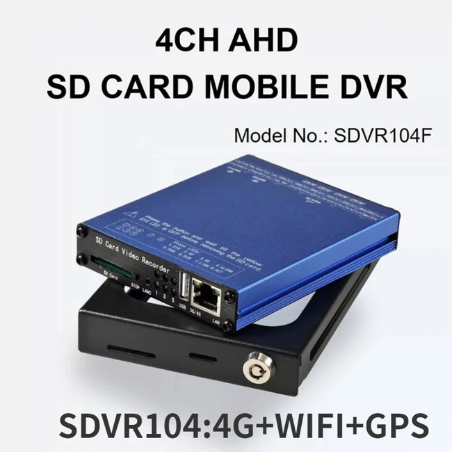 4-channel video monitoring with 4pcs AHD camera for car bus vehicle SDVR104 4CH AHD 1080P video recorder sd card DVR