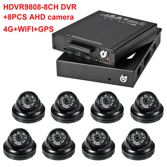 4G WIFI GPS Security DVR HDVR9808 Mini Mobile DVR with SD Card Slot 8CH HDD Video Record System AHD HDVR Car Bus Truck Vehicle