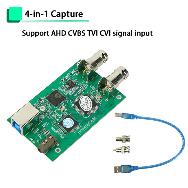 4 in 1 capture device Multi-Signal Video recording Capture Card – USB 3.0 High-Speed Device for AHD,CVBS,TVI,CVI HD Recording