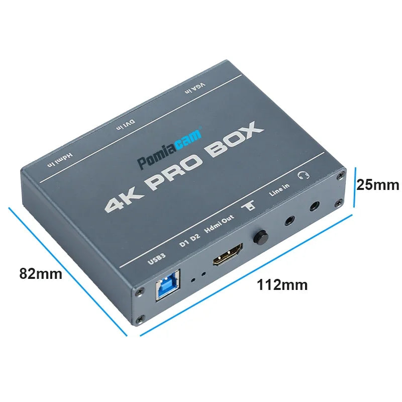 Capture Crystal-Clear Video with the 4K PRO BOX DVI HDMI VGA to USB3.0 Capture Card HD video capture device HDMI Loop Out