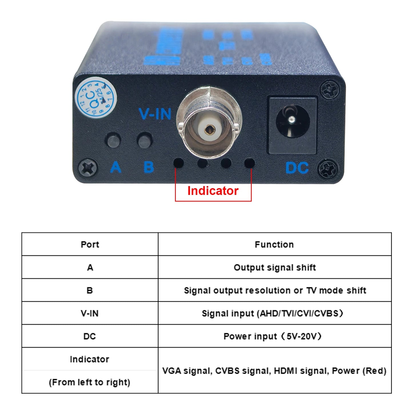 Wholesale Video Converter 4in1 HD Video Signal TVI AHD CVI CVBS To HDMI VGA CVBS Convertor AHD To HDMI Signal AHD41 5v-20v Convertor